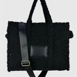 Faux fur tote handbag